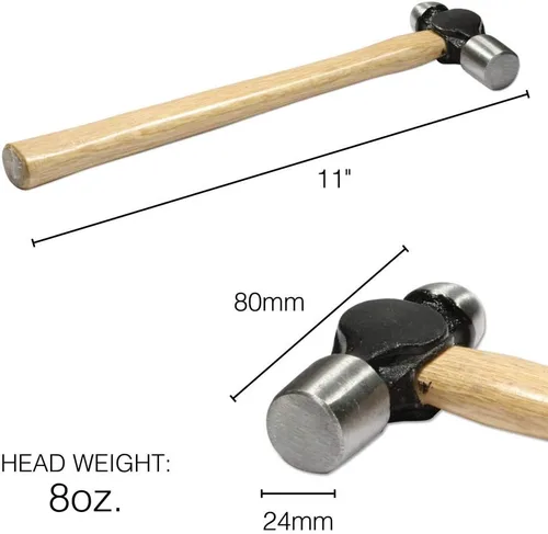 Vista 3 de The Beadsmith Vintaj - Martillo de joyero Ball Pien de 8 onzas, 11 pulgadas