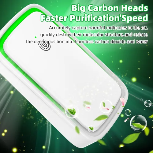 Vista 4 de Purificador ionizador de aire 2025 para el hogar, purificador de aire de iones negativos, enchufe silencioso con luz nocturna para dormitorio