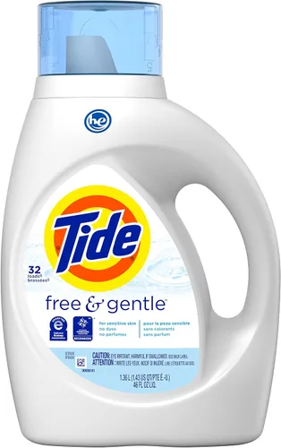 Vista 14 de Tide Free & Gentle Liquid Laundry Detergent, 80 Loads, 105 fl oz, Tide Laundry Detergent, Clean Laundry Detergent