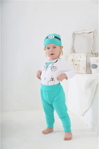 Vista 2 de Singcoco Disfraz de Haloween para bebé niño recién nacido, uniforme con sombrero