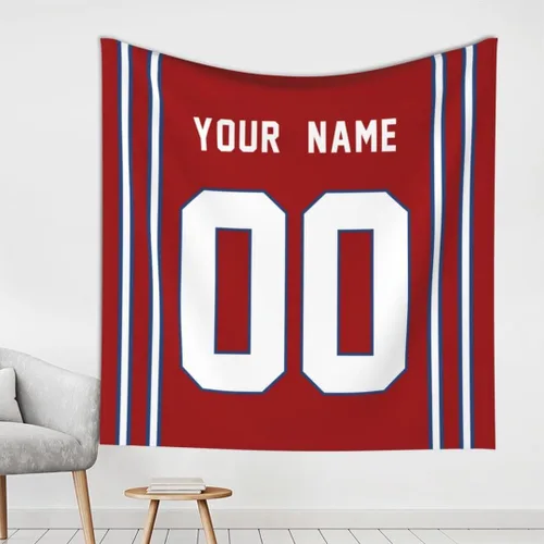 Vista 26 de Tapiz personalizado de fútbol americano personalizado con cualquier nombre, tapiz de 59 x 59 pulgadas, para colgar en la pared, gimnasio, deportes