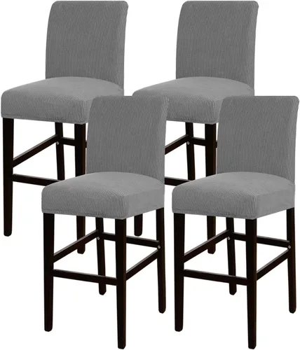 Vista 20 de Funda elástica para taburete de bar, taburete de mostrador, funda para silla de pub para comedor, cafetería, funda protectora para taburetes de bar