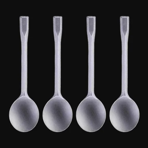 Vista 9 de Cucharas de plástico, cucharas de sopa desechables, cucharas resistentes para fiestas, oficina, restaurantes, eventos, utensilios, 5.5 x 1.57