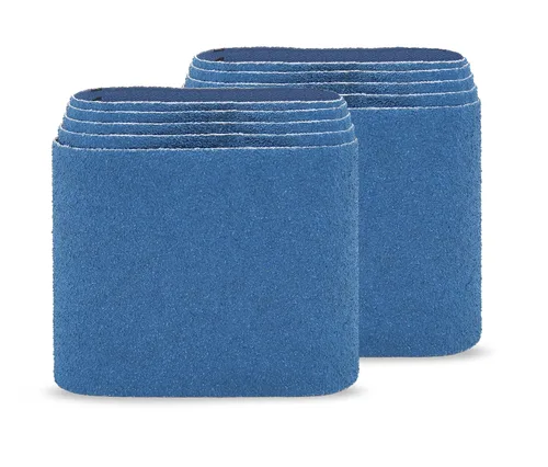 Vista 4 de CS Unitec 42040 Funda para cinturón de molienda de circonio PTX. Herramienta para amoladora de metal de grano 40, 3.5 pulgadas de diámetro x 4