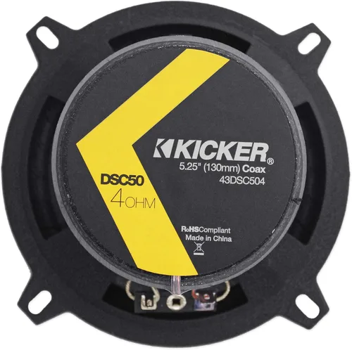 Vista 3 de 2 Kicker 43DSC504 D-Series 5.25" 200W 2-vías 4-Ohm altavoces coaxiales de audio para coche