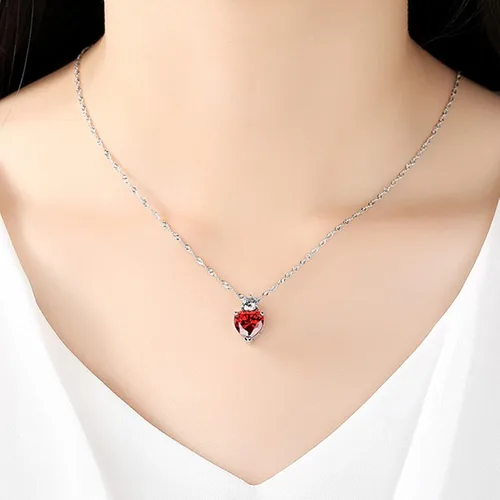 Vista 5 de Conjunto de joyas de boda Joyería Ligero de larga duración Stud Pendientes Collar Decoración Estilo Coreano Rojo, Diamante de imitación