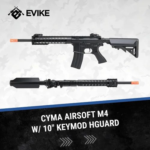 Vista 6 de Evike x CYMA Sport Airsoft M4 w/ 10" KeyMod Rail