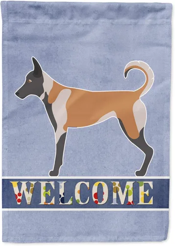 Vista 159 de Caroline's Treasures BB8334GF AIDI Bandera de jardín para perro de montaña del Atlas, bandera de buzón azul, bandera decorativa para patio exterior