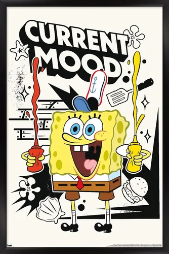 Vista 8 de Trends International Nickelodeon Bob Esponja - Póster de pared de humor actual, 22.4 pulgadas de largo x 14.7 pulgadas, versión enmarcada de madera