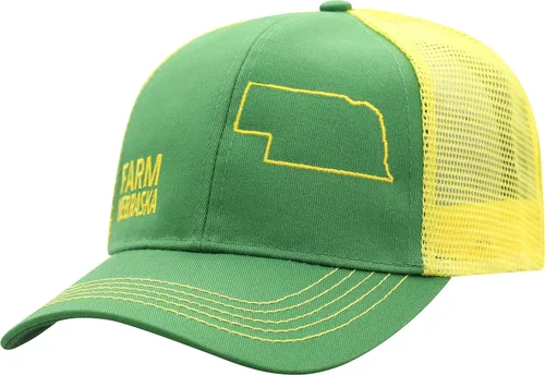 Vista 115 de John Deere Gorra de béisbol con logotipo y malla trasera con contraste, para hombre