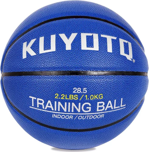 Vista 19 de KUYOTQ 3LBS/3.3LBS/2.2LBS Weighted Heavy Training Basketball 29.5/28.5" in and Outdoor Improving Handling Dribbling Passing Rebounding Skill Negro