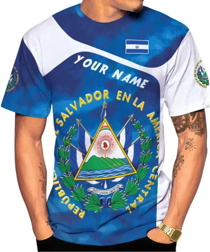 Vista 20 de Ligthuy - Camisa de El Salvador con nombre personalizado 3D, camiseta con la bandera de El Salvador para hombres y mujeres, camisetas unisex S-5XL