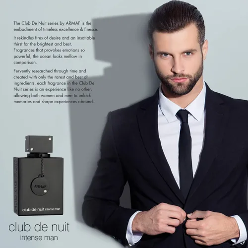 Vista 4 de Armaf Club De Nuit Intense - Eau de Toilette en espray para hombre, 3.6 onzas