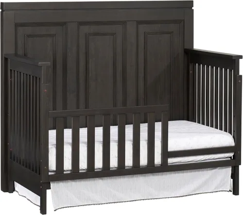 Vista 2 de Soho Baby Manchester - Kit de conversión de riel de protección de cuna a cama infantil, hierro negro liso, certificado GreenGuard Gold