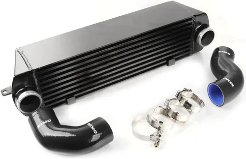 Vista 10 de G-PLUS Intercooler de sobrecarga de montaje superior de aluminio atornillado compatible con Mini Cooper 2002-2006