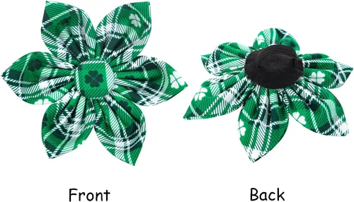 Vista 153 de Lionet Paws Collar de perro de Halloween con corbatín, bonito collar de algodón ajustable con hebilla de metal para perros pequeños, medianos y A