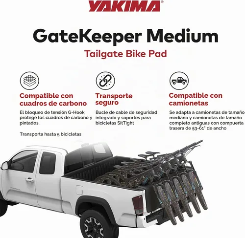 Vista 3 de Yakima Gatekeeper - Almohadilla para portón trasero de caja de camión para Negro