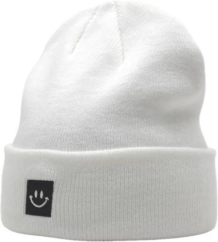 Vista 11 de 55cube Gorros de invierno unisex cálidos de punto grueso con puños Apricot Crush
