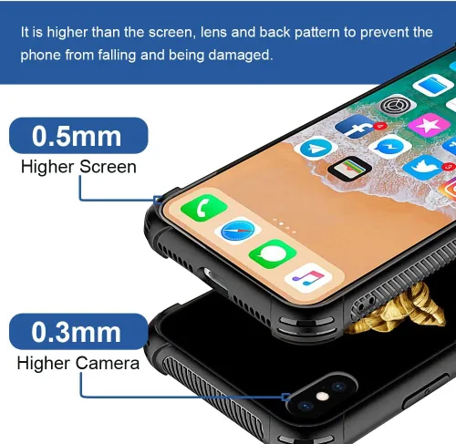 Vista 4 de DAIZAG Funda compatible con iPhone XR, protección completa, a prueba de golpes, antiarañazos, funda de TPU para hombre y mujer, diseño de rosa