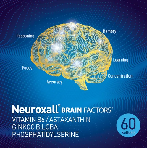 Vista 4 de NANOWELL Factores cerebrales neuroxall - Apoyo cognitivo con vitamina B6, astaxantina, extracto de ginkgo biloba y fosfatidilserina - Aumenta