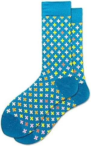 Vista 4 de Sock Panda Turquesa con Colorido Plus Patrón Calcetines de la (Adulto L), Azul, Amarillo, Naranja, Rojo