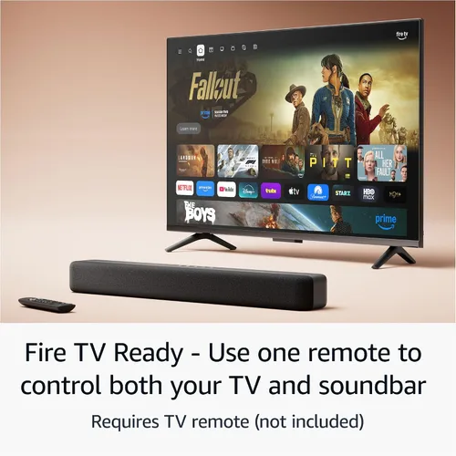 Vista 4 de La barra de sonido Amazon Fire TV, parlante 2.0 con DTS Virtual:X, Dolby Audio y conectividad Bluetooth