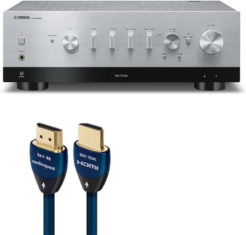 Vista 2 de Yamaha R-N1000A Receptor de red Bundle w/AudioQuest Sky 9.8 ft HDMI (negro)