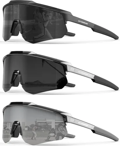 Vista 12 de Lentes de sol deportivos polarizados para hombres y mujeres, lentes UV400 de una sola pieza, para béisbol, correr, ciclismo, pesca