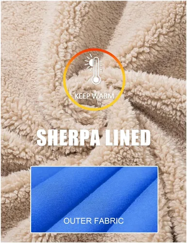 Vista 4 de MAGCOMSEN Sudadera con capucha de forro polar Sherpa para hombre