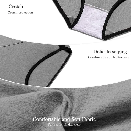 Vista 4 de CAILECOTTON Ropa interior de algodón para mujer, bragas de talla grande para mujer, paquete de 25