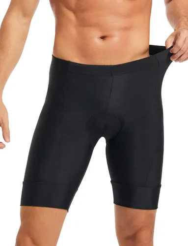 Vista 3 de qualidyne Pantalones cortos de ciclismo para hombre, con acolchado 4D, pantalones cortos de ciclismo para ciclismo en carretera, UPF 50+, bolsillos