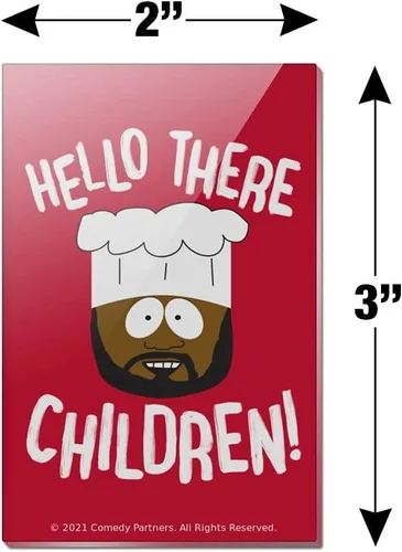Vista 3 de South Park Chef Hello Children Rectángulo Acrílico Refrigerador Imán