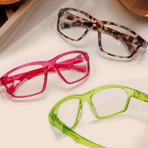 Vista 6 de ProtectX Lentes de lectura elegantes para mujeres y hombres, antivaho y antiarañazos, protección UV, gafas de seguridad antiimpactos