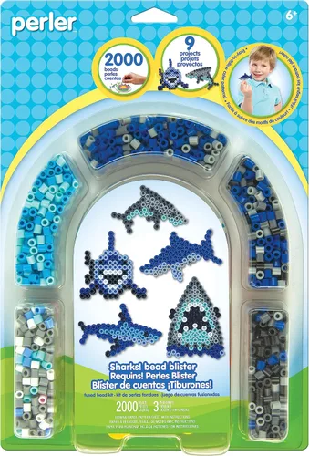 Vista 3 de Perler Juego de cuentas de fusibles de animales del bosque, 2000 piezas, 7 proyectos Arco de amigos del bosque