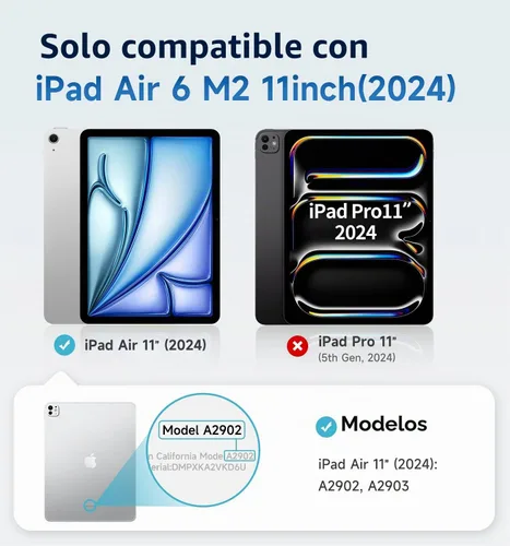 Vista 2 de MAGIC JOHN Protector de pantalla para iPad Air de 11 pulgadas M2 [6th 2024], vidrio templado, eliminación automática de polvo, sin burbujas
