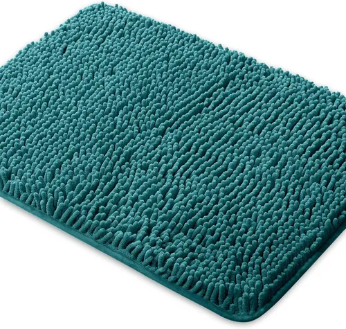 Vista 43 de Yeaban Alfombra de pasillo de baño de 24 x 72 pulgadas, antideslizante, alfombra de baño larga de felpilla gruesa, absorbente y lavable, alfombra