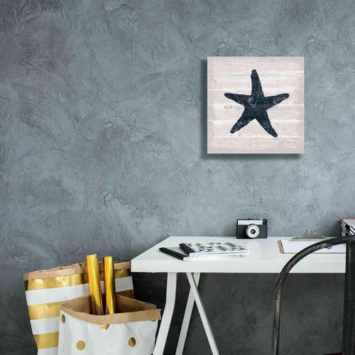 Vista 7 de Epic Graffiti 'Driftwood Coast V Blue' por Sue Schlabach, lienzo giclée para pared, 12 x 12 pulgadas