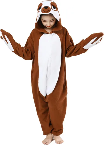 Vista 3 de CANASOUR - Pijama tipo mameluco para niñas y niños, unisex, de anime y de una pieza, para Halloween, Navidad, fiesta de disfraces y Cosplay, talla 4T