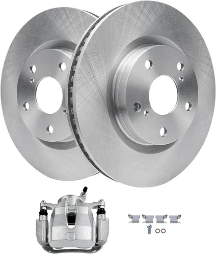 Vista 39 de Detroit Axle - Kit de freno delantero para Toyota RAV4 Prius V Lexus HS250h Scion xB Rotores de freno de disco de 10.83 pulgadas Pinza de freno