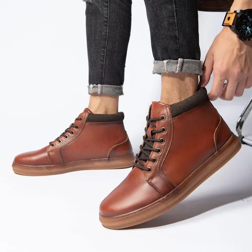 Vista 4 de Zapatos de trabajo para hombre zapatos de vestir Oxford con cordones y suela de goma antideslizante