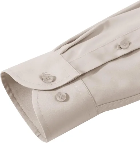 Vista 36 de Alimens & Gentle Camisas de vestir para hombre, manga larga, elásticas, sin arrugas, con botones