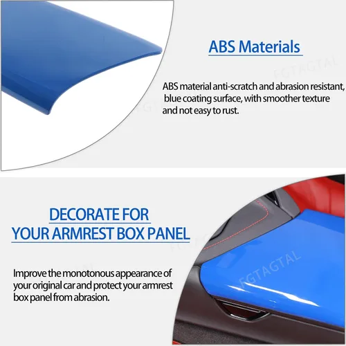 Vista 3 de Funda de panel para caja de reposabrazos compatible con Chevrolet Corvette C8 2020-2025, bandeja de almacenamiento con protección para reposabrazos