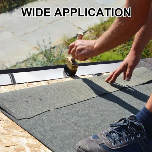 Vista 5 de Ripeng Rollo de aluminio intermitente de 50 pies de 4 x 50 x 0.0158 pulgadas para techo y jardín, para evitar manchas de techos para prevención