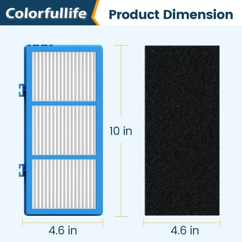 Vista 7 de Colorfullife Filtros de repuesto para filtro de aire total Holmes AER1 HEPA para HAPF30AT y HAP242-NUC, 4 HEPA + 8 filtros de refuerzo de carbono