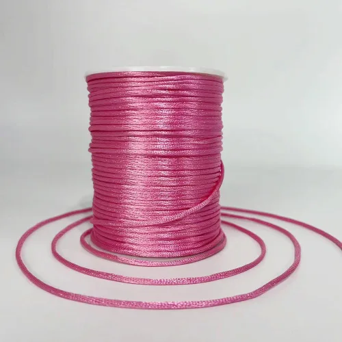 Vista 8 de Cuerda de cordón de nailon satinado de 2 mm (0.079 pulgadas) 330 pies para hacer joyas, pulseras, collares, hilo de abalorios, cola de rata
