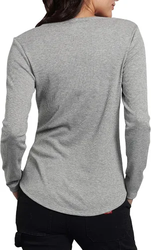 Vista 2 de Dickies Camisa Henley de manga larga con 3 botones para mujer