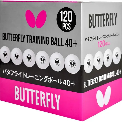 Vista 3 de Butterfly 40+ Training Ball 40+ Ball Used for Training – Available in a Box of 6 or 120 White Training Balls – Comparable to a Three-Star Ball and