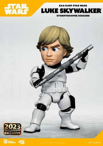 Vista 6 de Star Wars: Luke Skywalker (disfraz de Stormtrooper) EAA-124SP San Diego 2023 Figura de acción de ataque de huevo