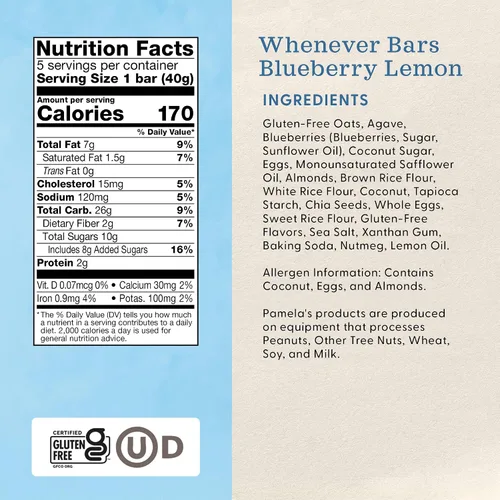 Vista 2 de Pamela's Products Whenever Bars- Barras libres de gluten