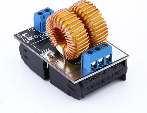 Vista 4 de TOPINCN ZVS Módulo de potencia de calentamiento por inducción de 120 W con bobina de calentador, 5 V-12 V ajustable para uso industrial, bricolaje